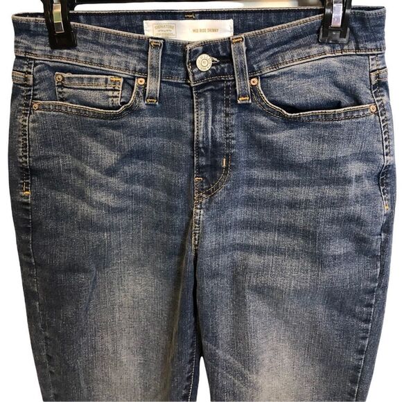 Levis Signature Gold Mid Rise Skinny Jeans 4L - Picture 2 of 10